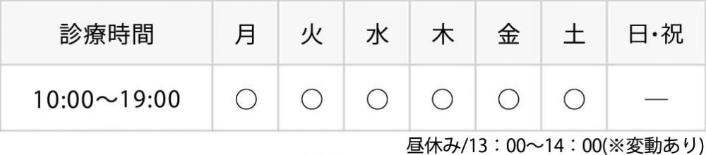 のぶ:デンタルクリニック三宿の診療時間表